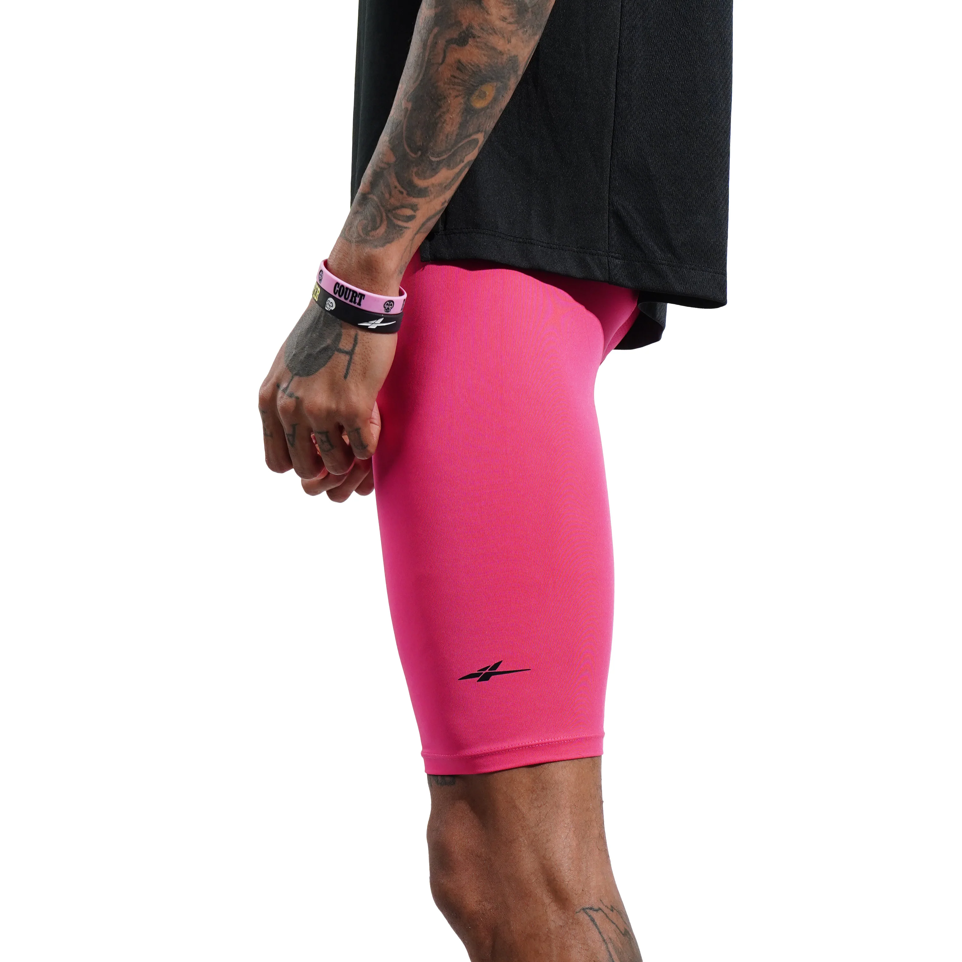 SPO PRO 1/2 Length Compression Shorts Roses Red - Image 3