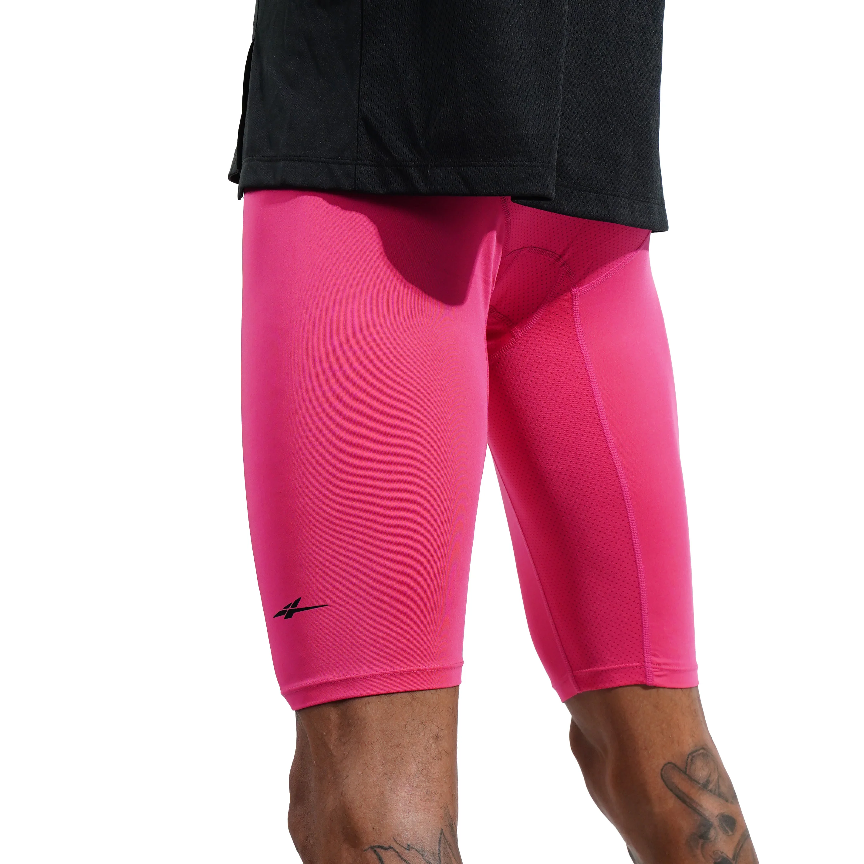SPO PRO 1/2 Length Compression Shorts Roses Red - Image 4