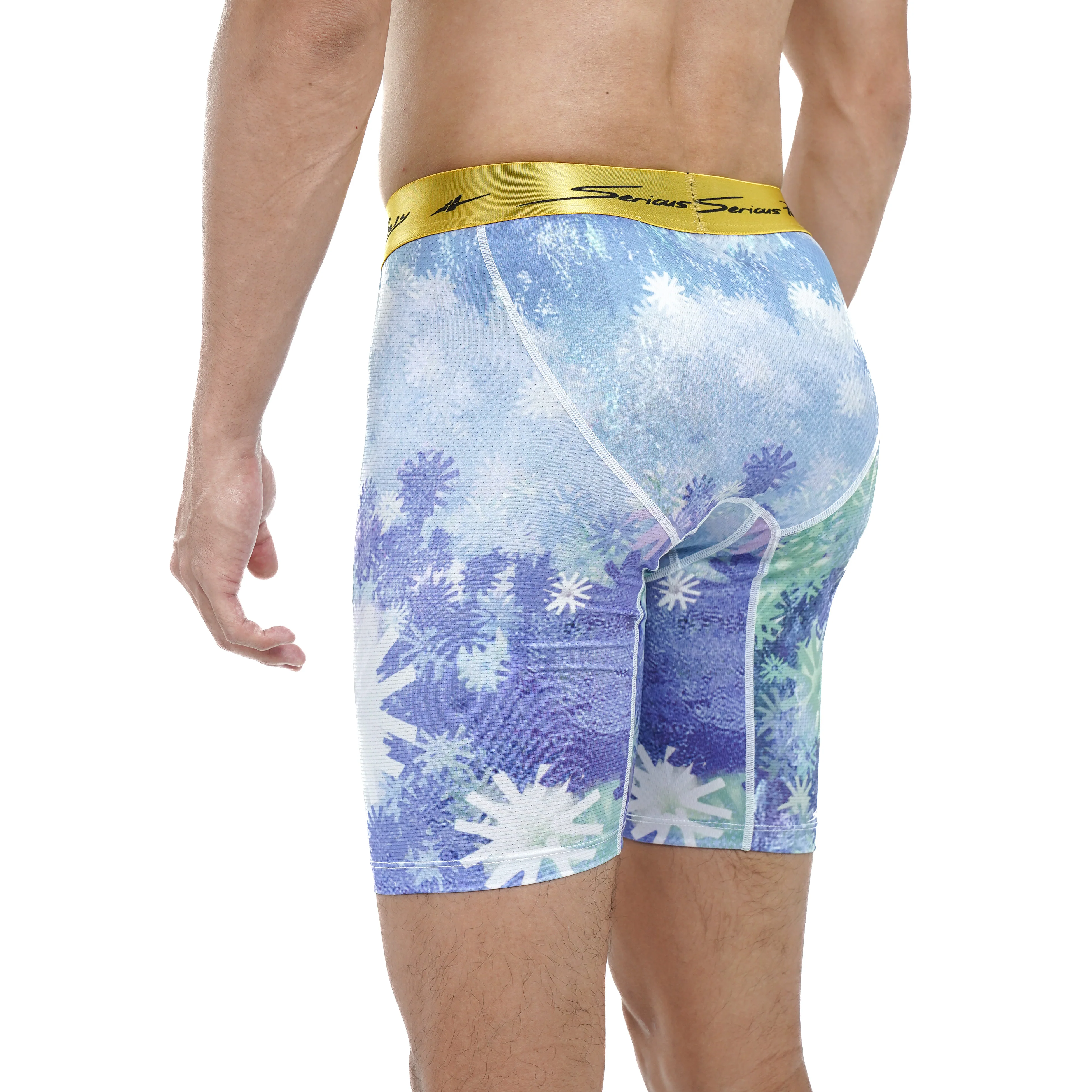 SPO XAIVIAN PRO 1/4 Length Compression Shorts Tulip & Water Lily - Image 10