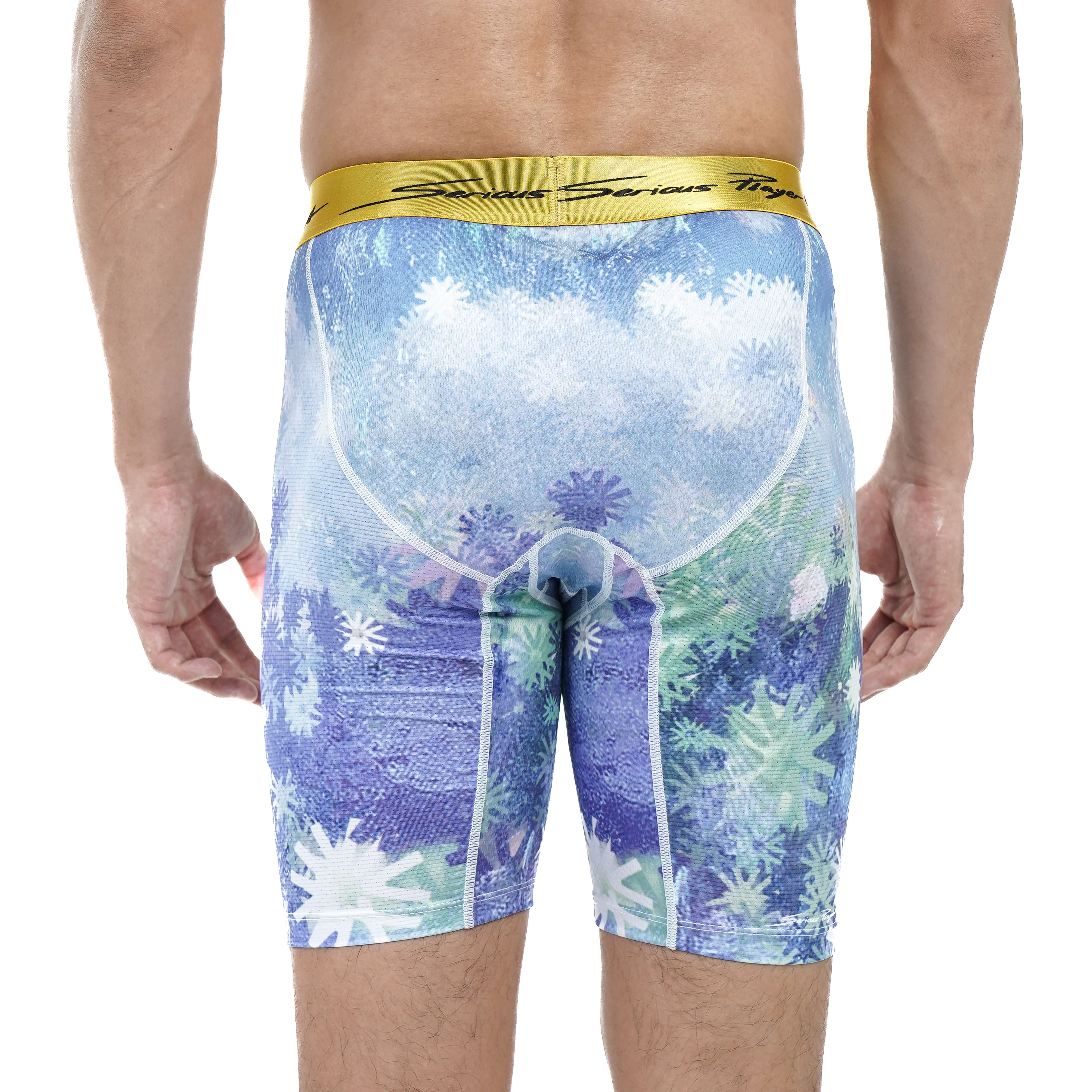 SPO XAIVIAN PRO 1/4 Length Compression Shorts Tulip & Water Lily - Image 11