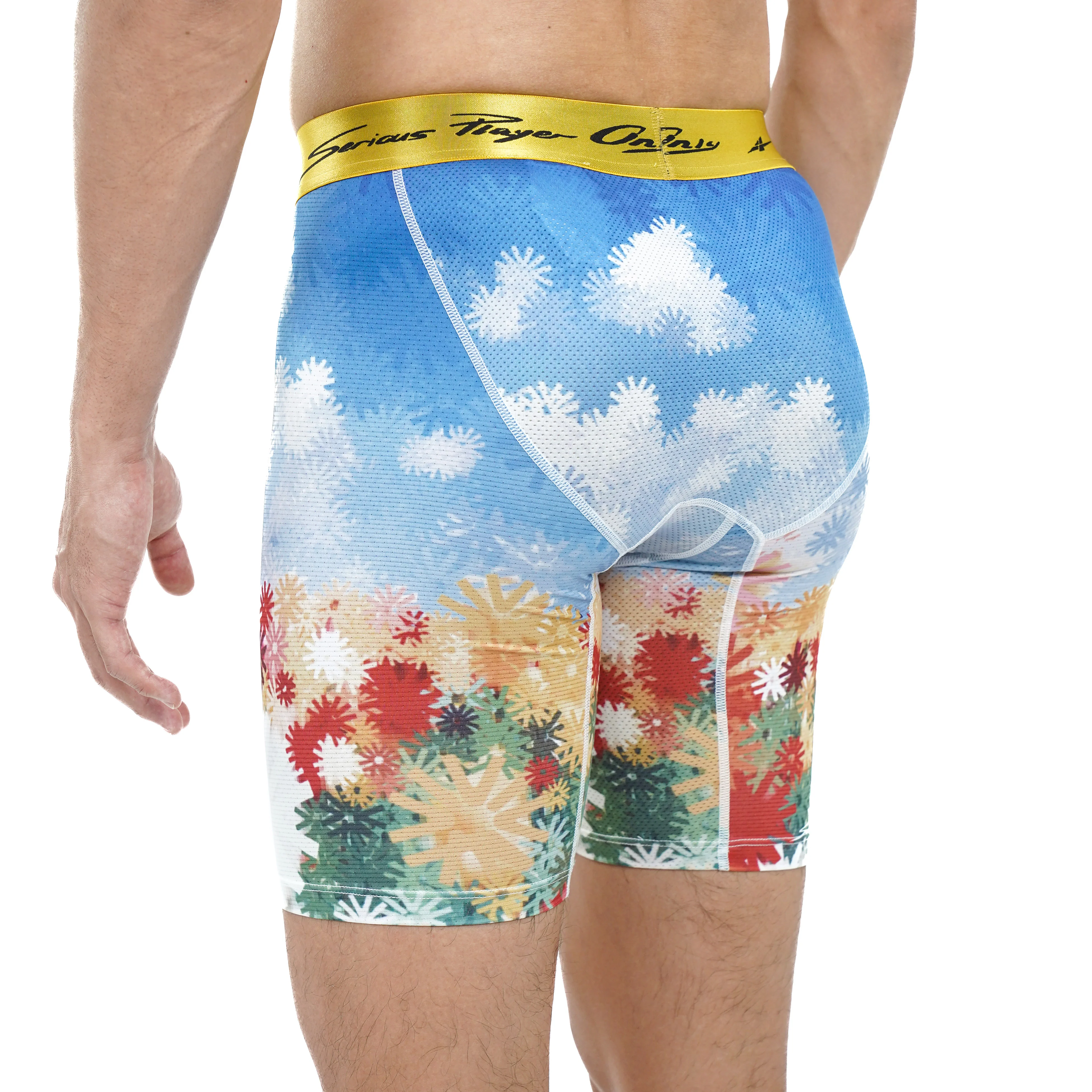 SPO XAIVIAN PRO 1/4 Length Compression Shorts Tulip & Water Lily - Image 5