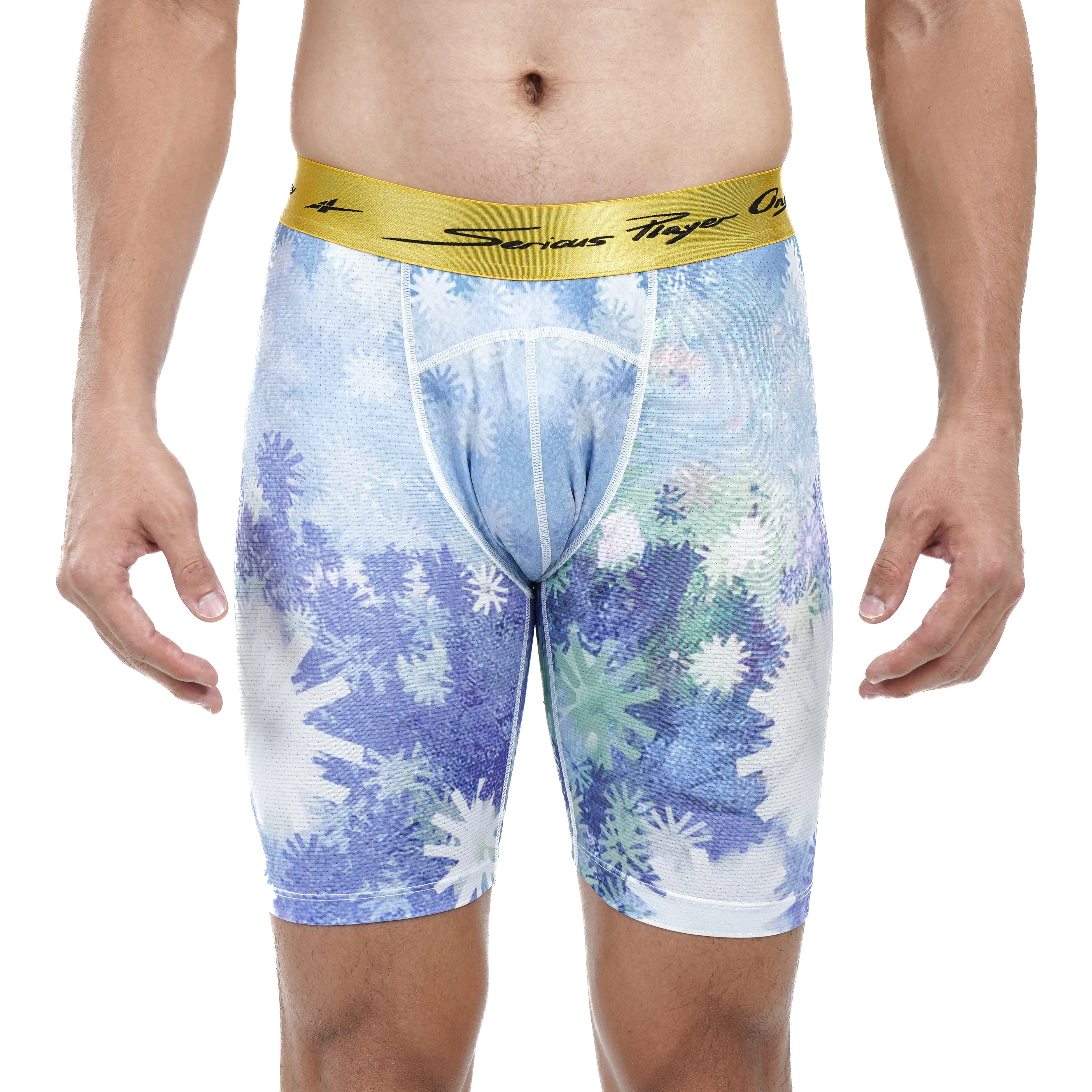 SPO XAIVIAN PRO 1/4 Length Compression Shorts Tulip & Water Lily - Image 7