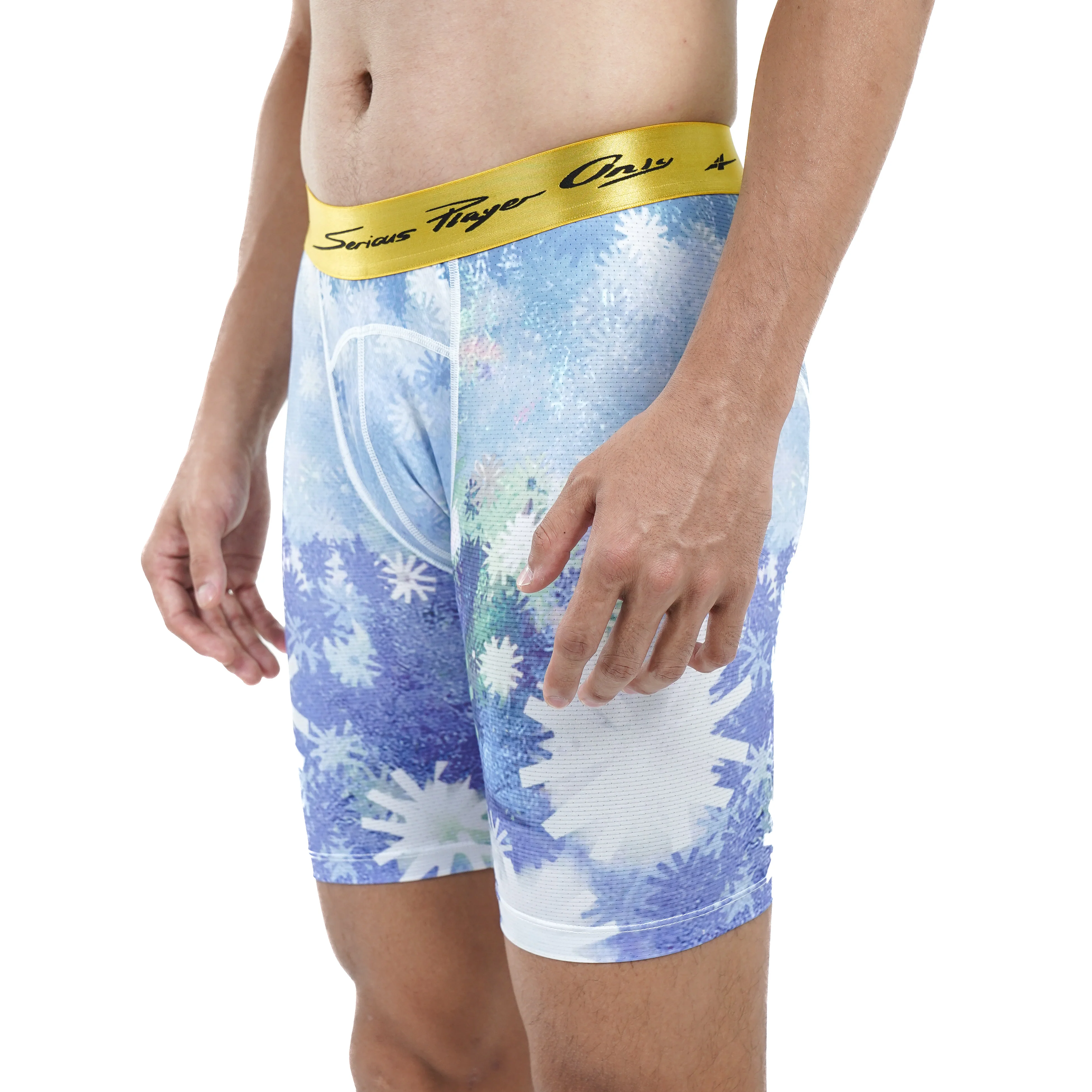 SPO XAIVIAN PRO 1/4 Length Compression Shorts Tulip & Water Lily - Image 8