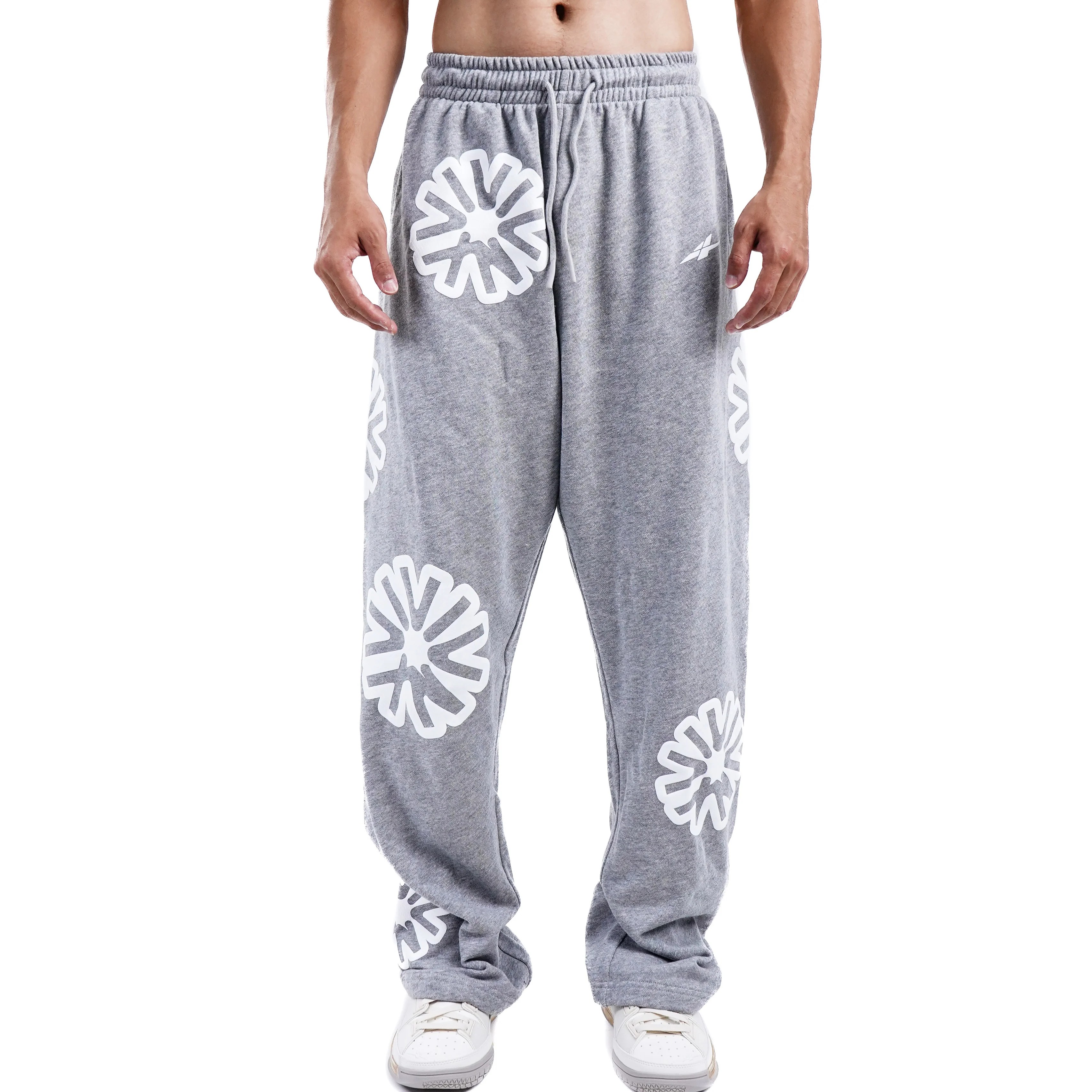 SPO XAIVIAN “X” PADDED SWEATPANTS ALL WHITE Logo - Image 2
