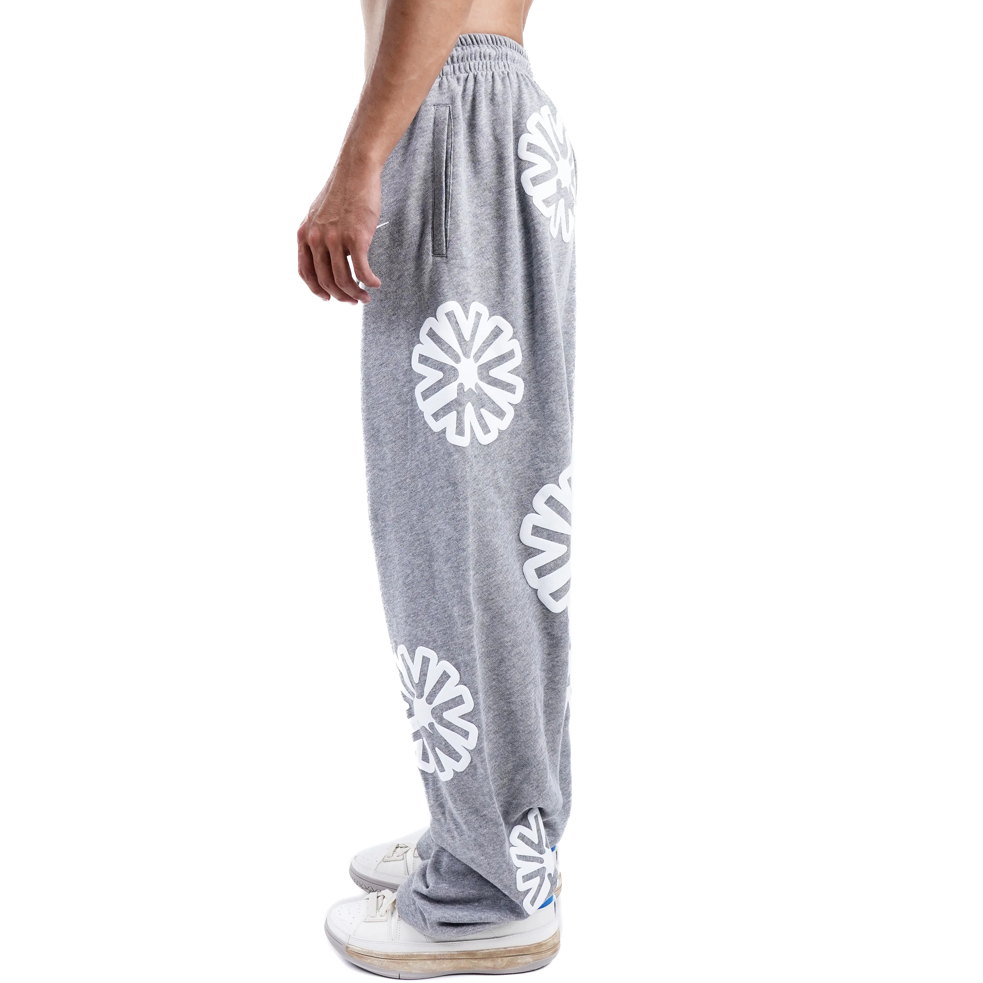 SPO XAIVIAN “X” PADDED SWEATPANTS ALL WHITE Logo - Image 4