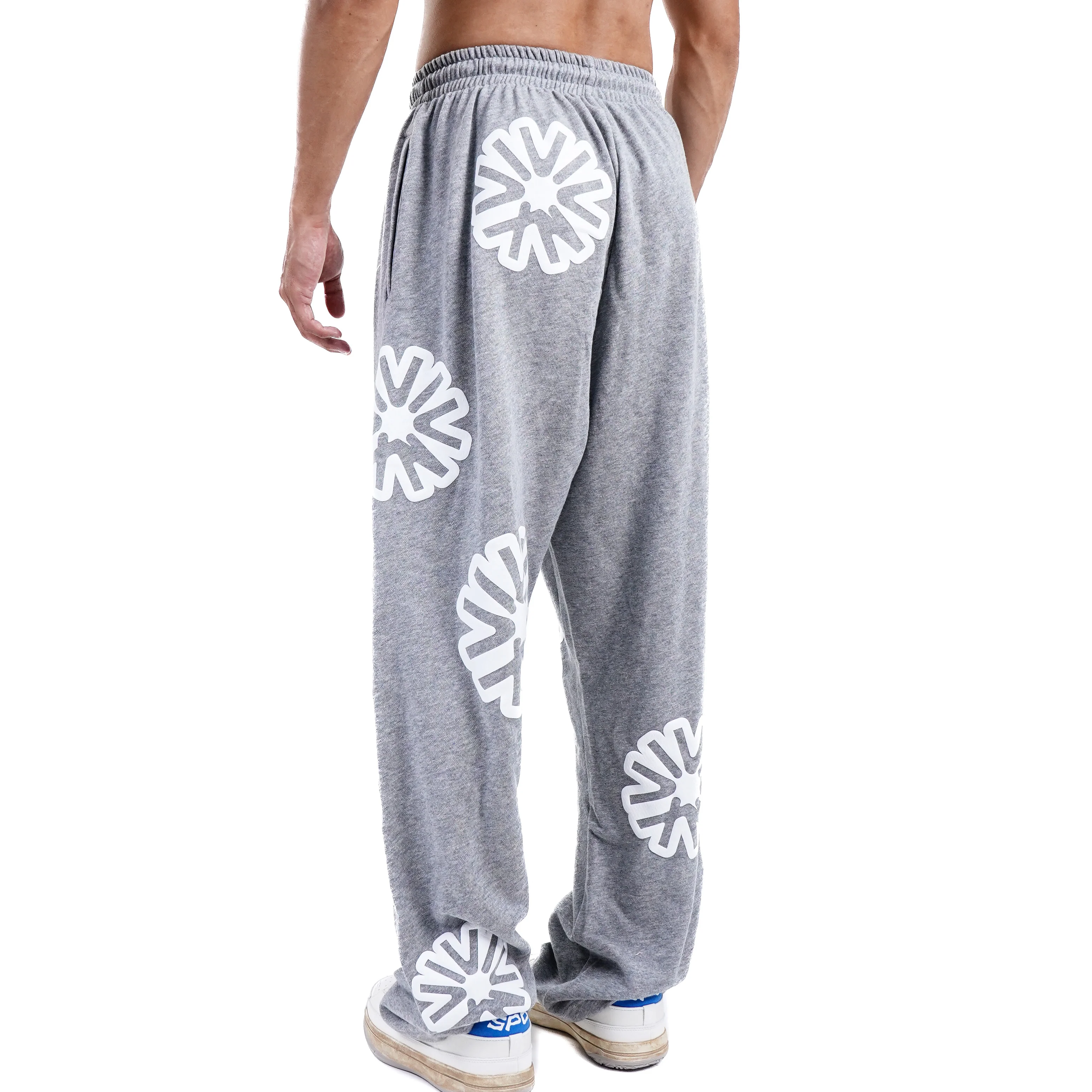 SPO XAIVIAN “X” PADDED SWEATPANTS ALL WHITE Logo - Image 5