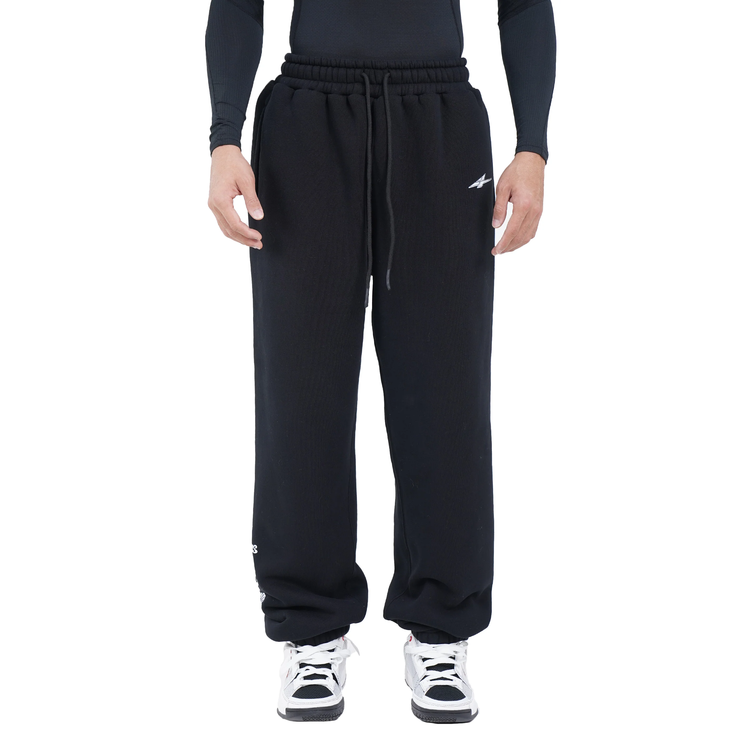 SPO XAIVIAN “X” PADDED SWEAT PANTS BLACK - Image 2
