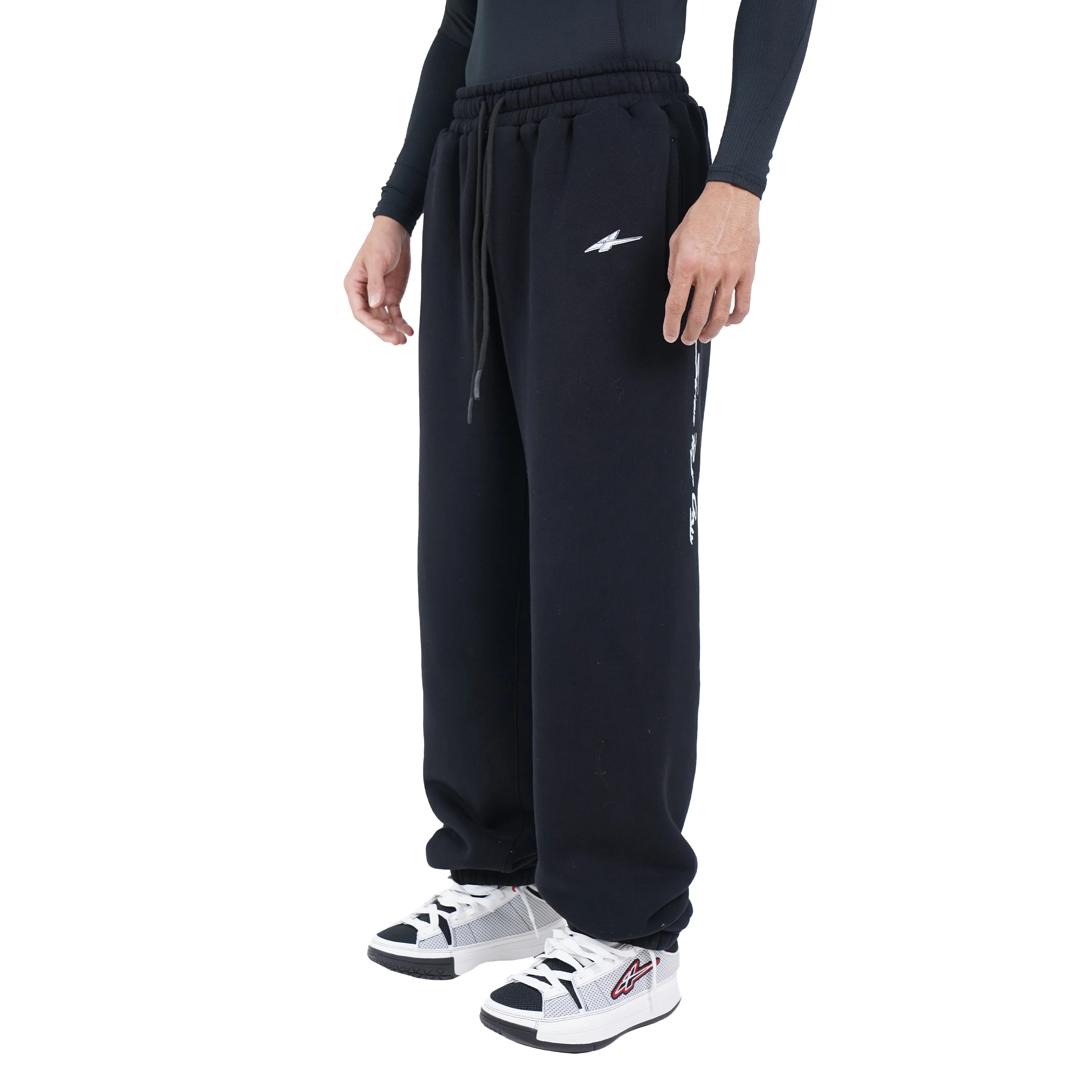 SPO XAIVIAN “X” PADDED SWEAT PANTS BLACK - Image 3