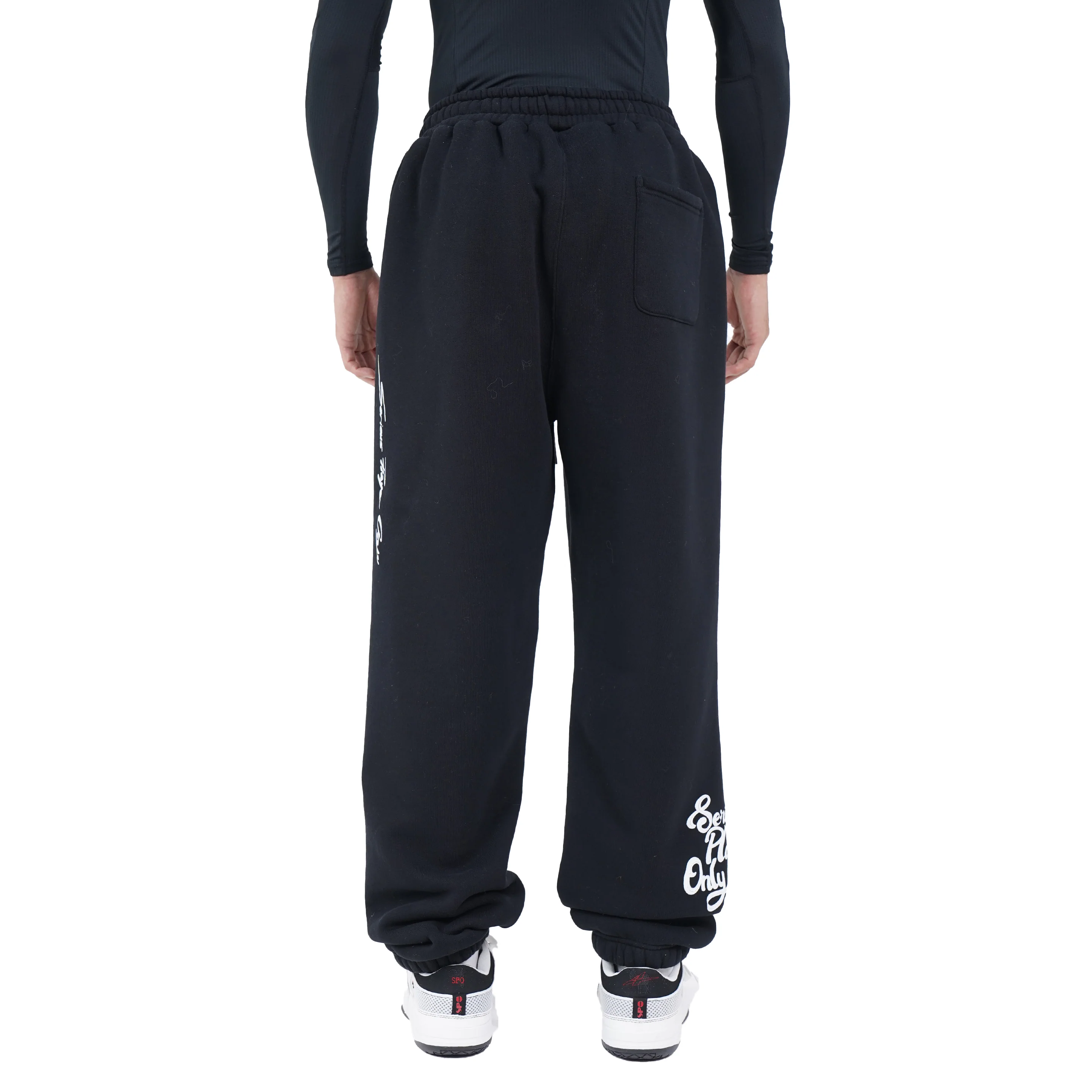 SPO XAIVIAN “X” PADDED SWEAT PANTS BLACK - Image 6